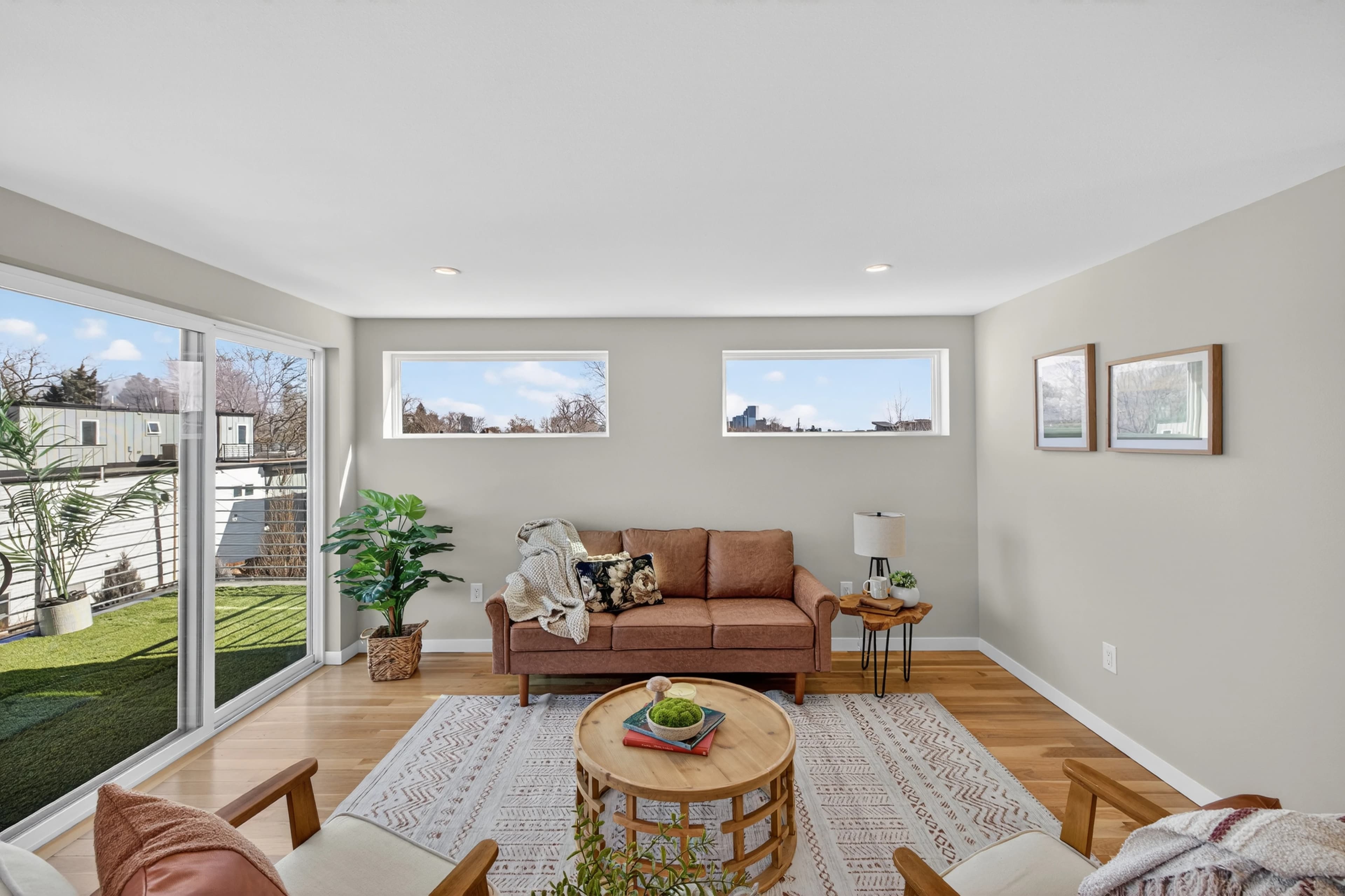 Third-floor loft living area with entertaining potential.